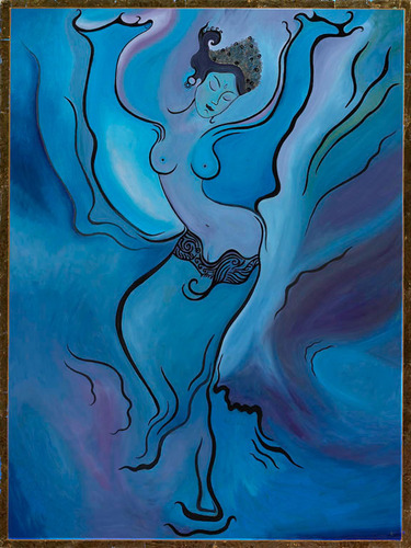 Blue Flowing Dancer
