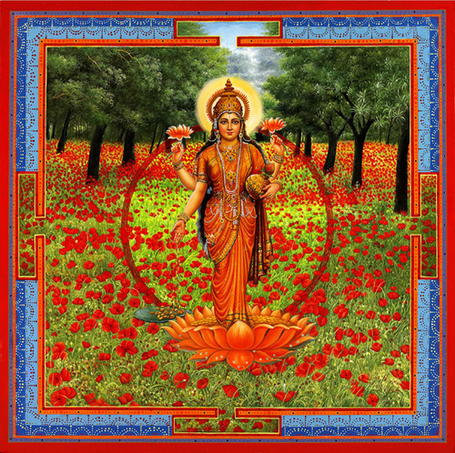 Lakshmi in Red Poppies