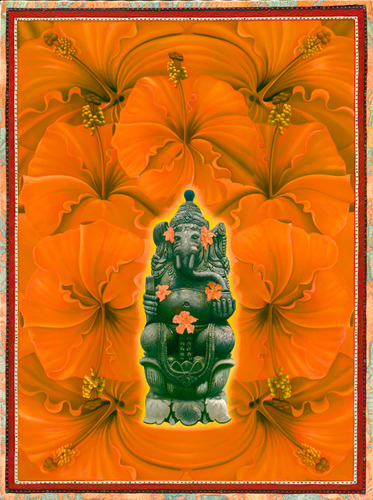 Ganesha with Red Poppies