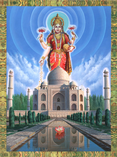 Lakshmi and Taj Mahal