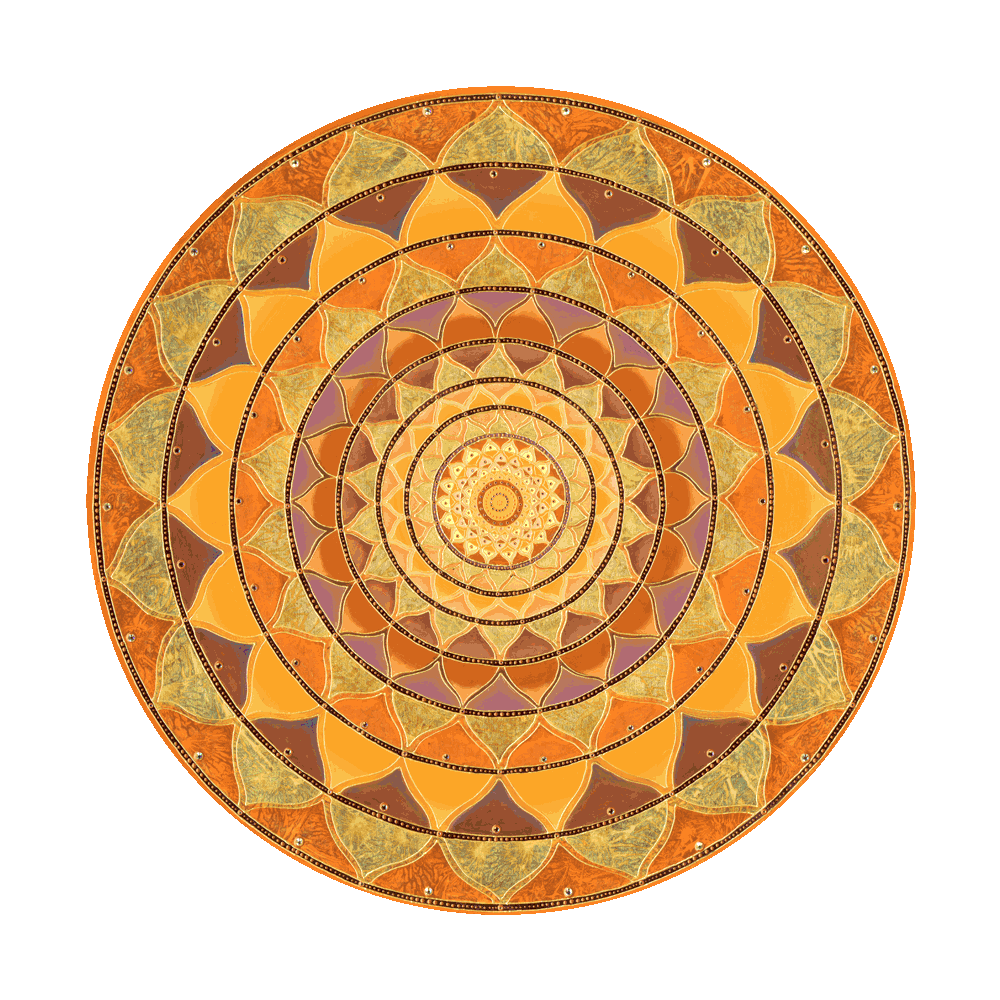 Orange Round Mandala