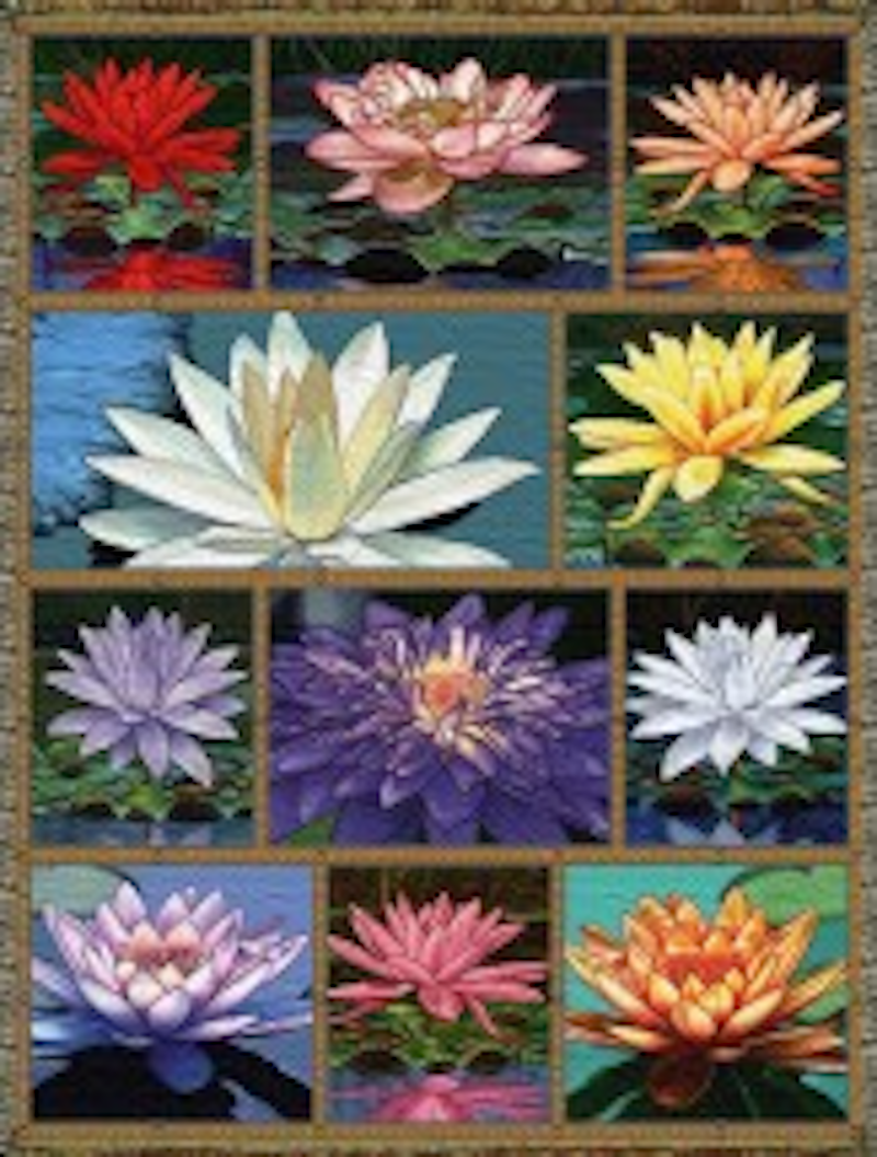 Lotus Collage Throw