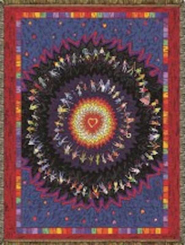 Rainbow Heart Throw