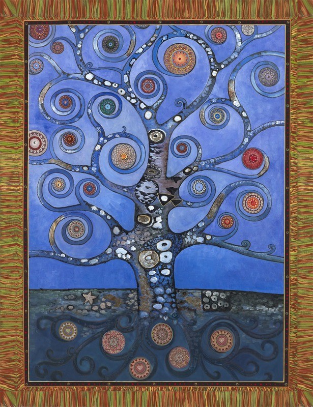 Blue Tree with Roots