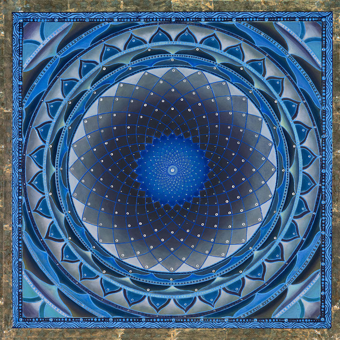 Deep Blue Wheel Mandala