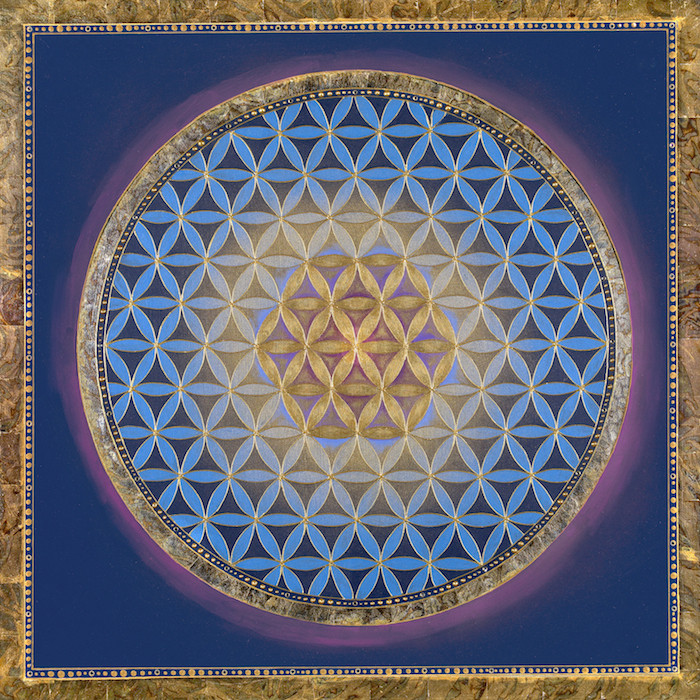 Flower Of Life Blue Mandala