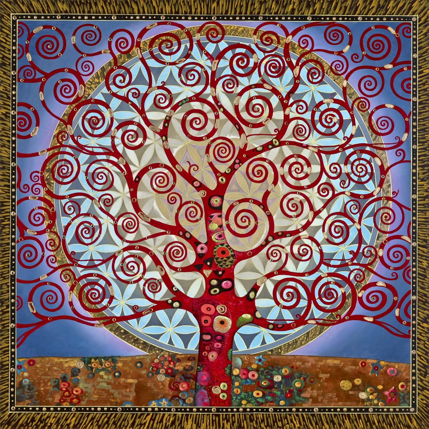 Flower Of Life Tree Mandala