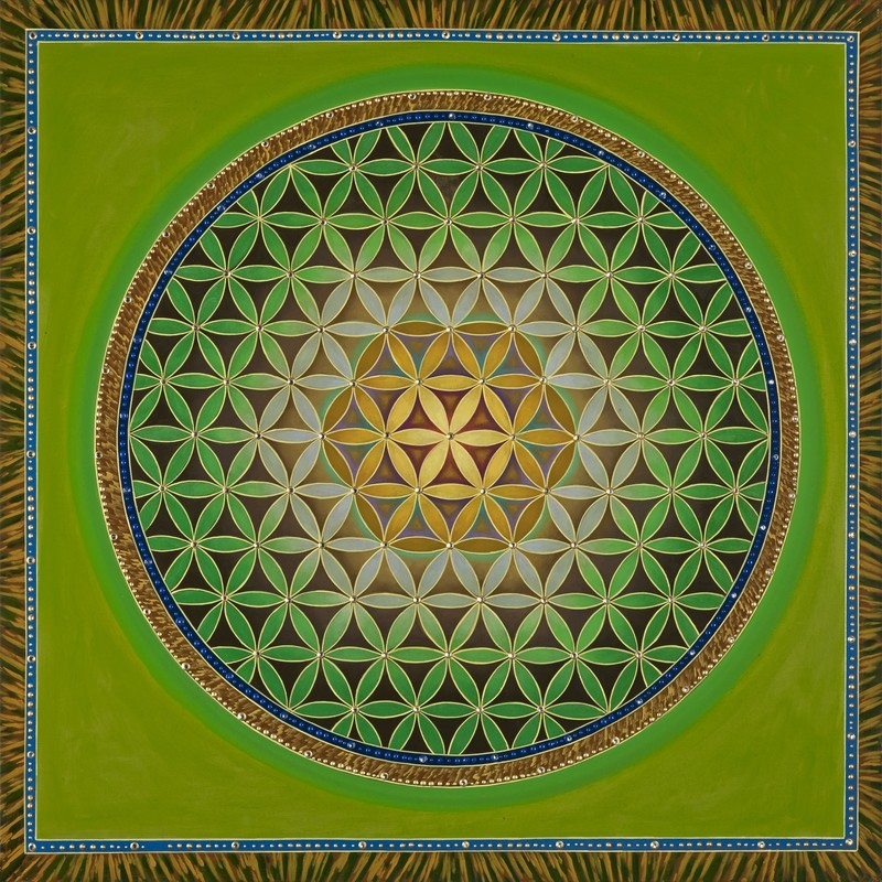 Flower of Life Green