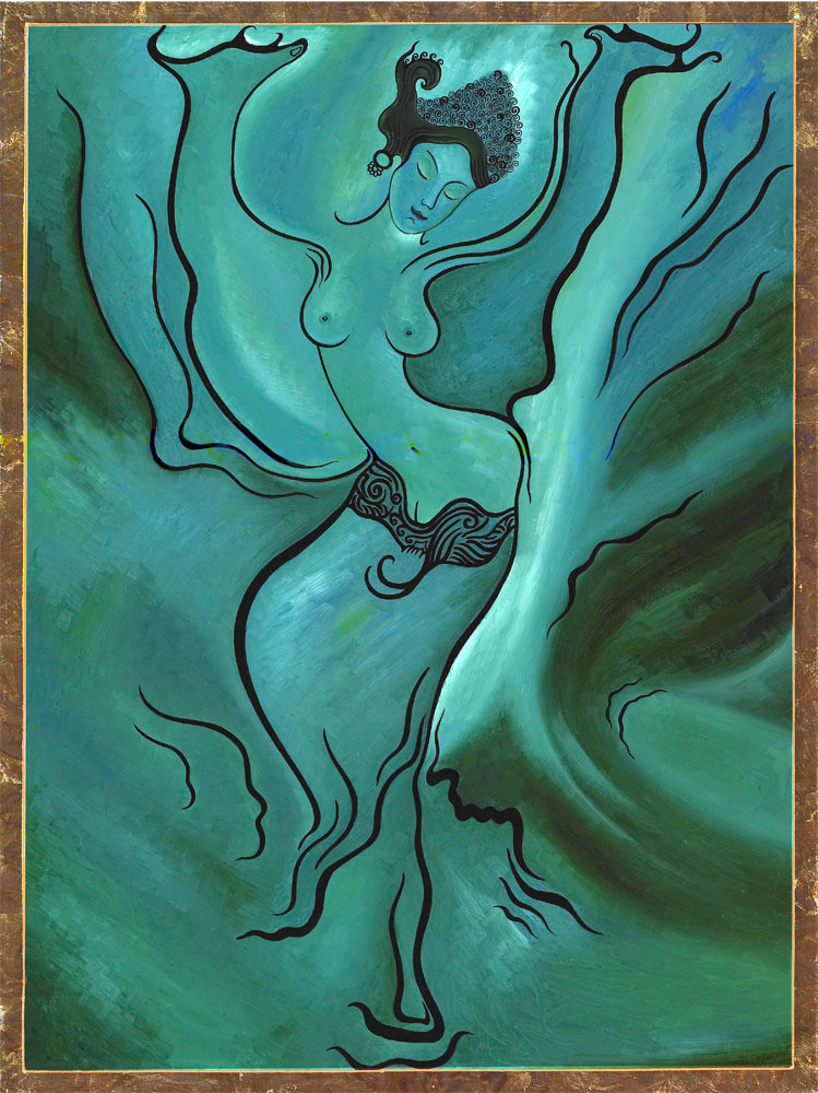 Green Flowing Dancer