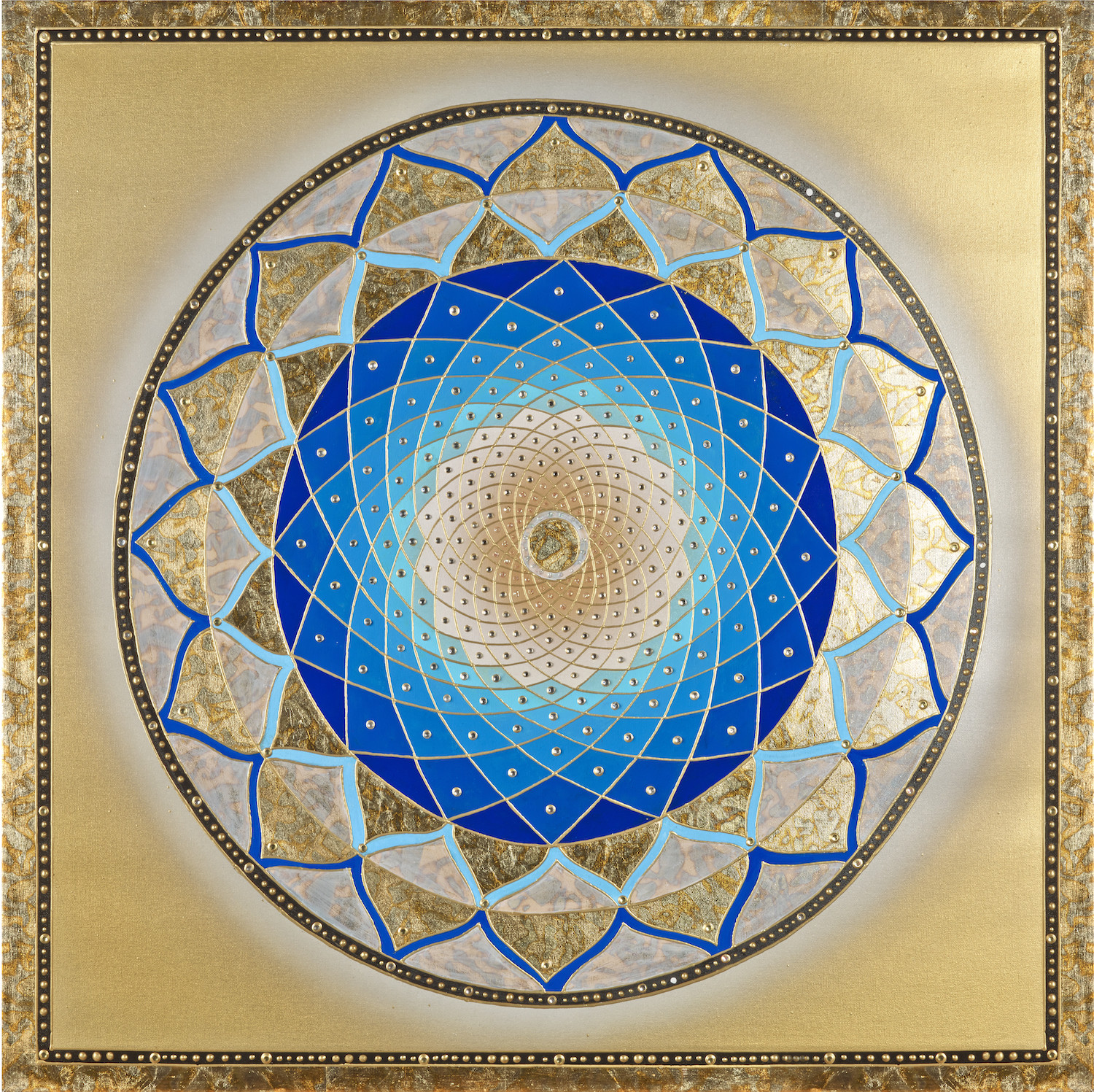 Gold and Blue Mandala