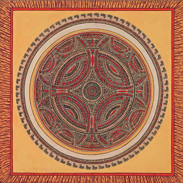 Indian Bowl Orange Mandala