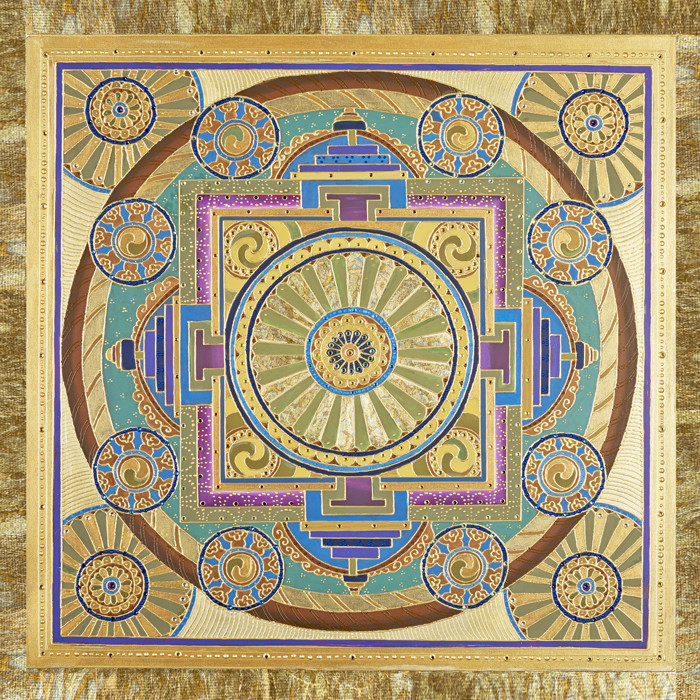 Indian Temple Gold Mandala