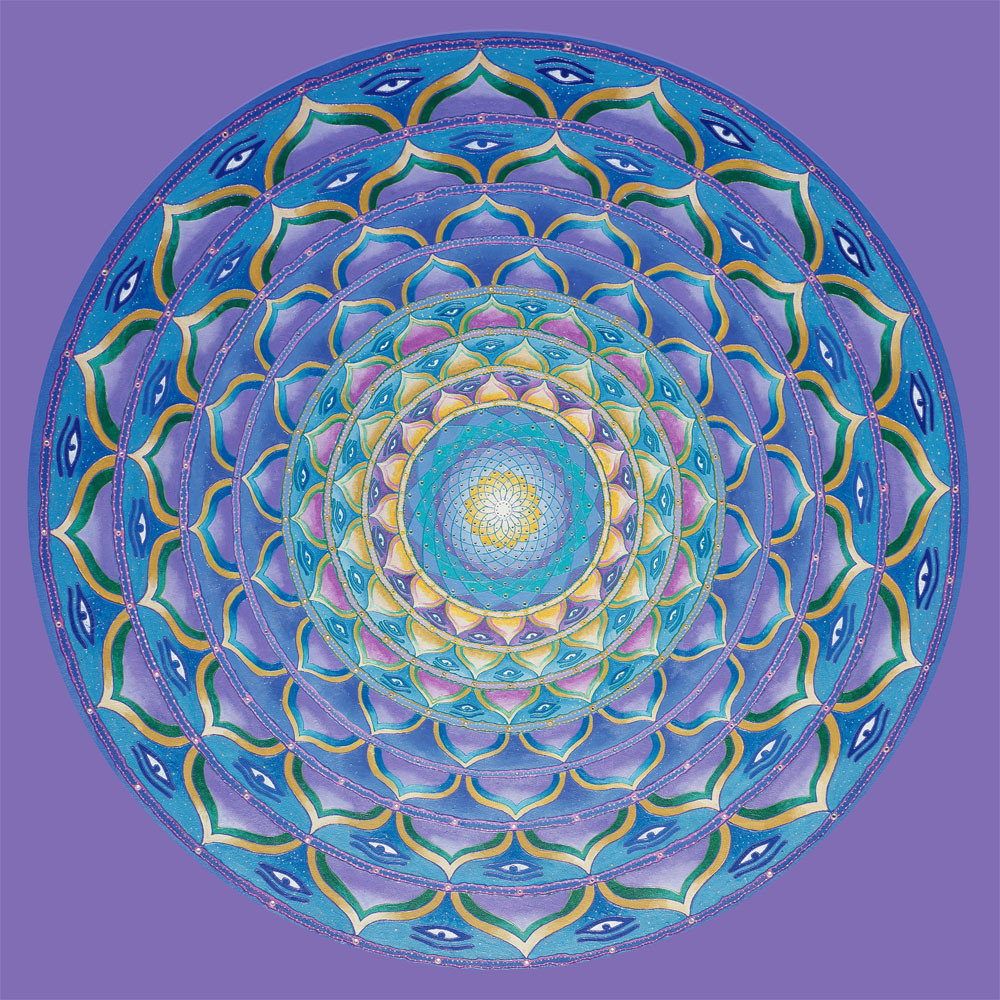 Lotus With Eyes Purple Mandala