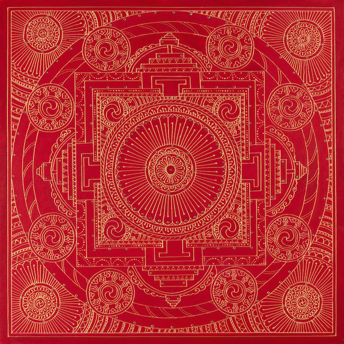 Maroon Temple Mandala