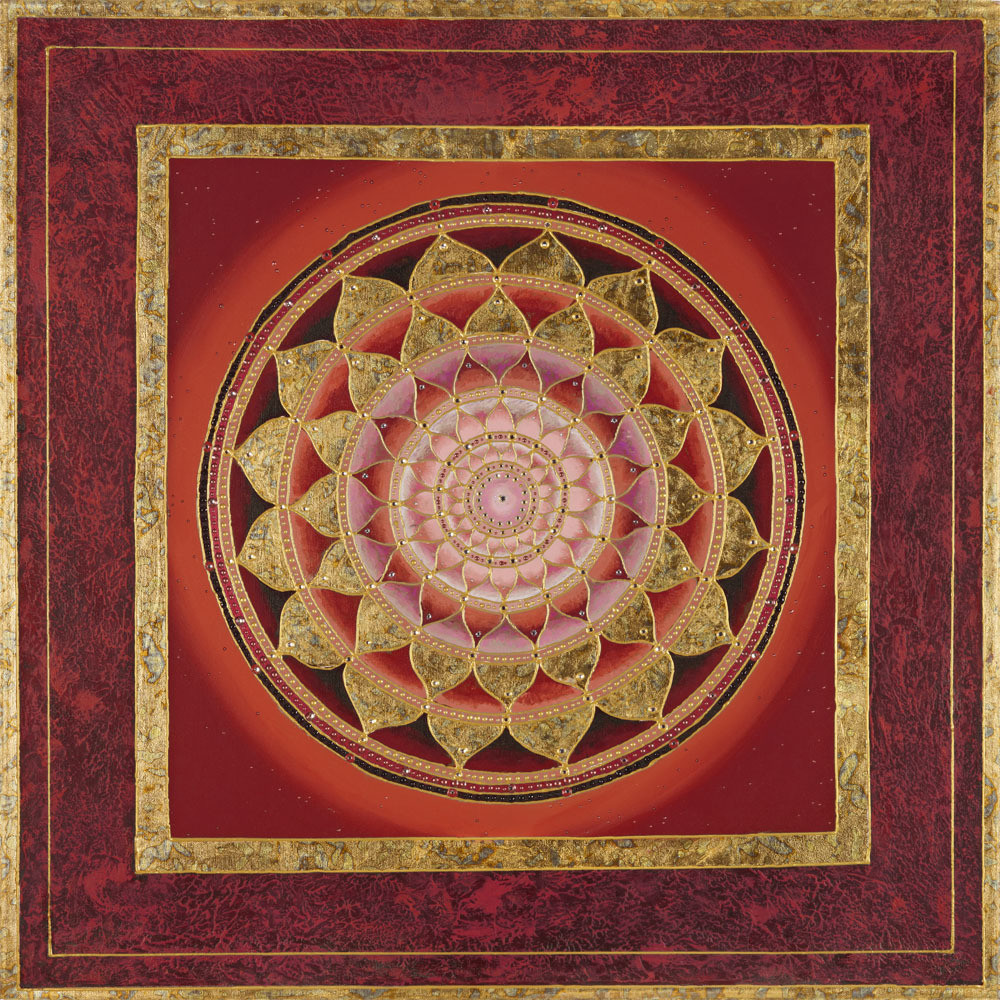 Maroon Soul Flower Mandala