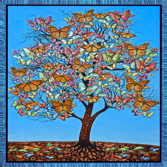 Monarch Butterfly Tree Square