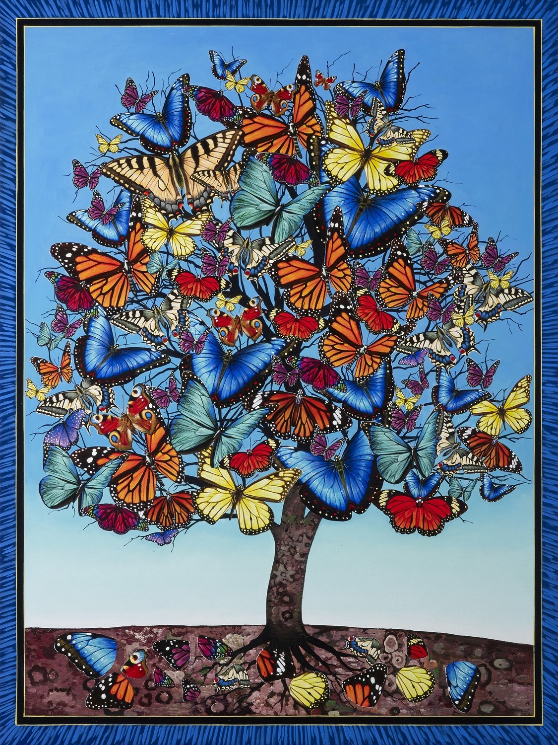 Multi Colored Butterfly Periwinkle