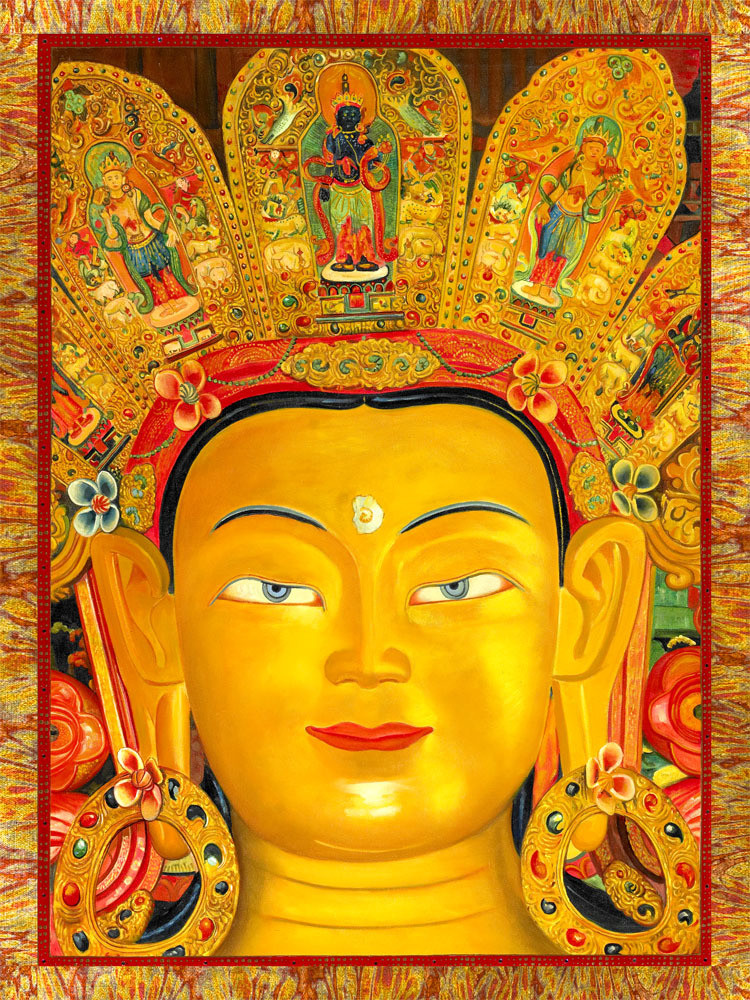 New Yellow Golden Buddha