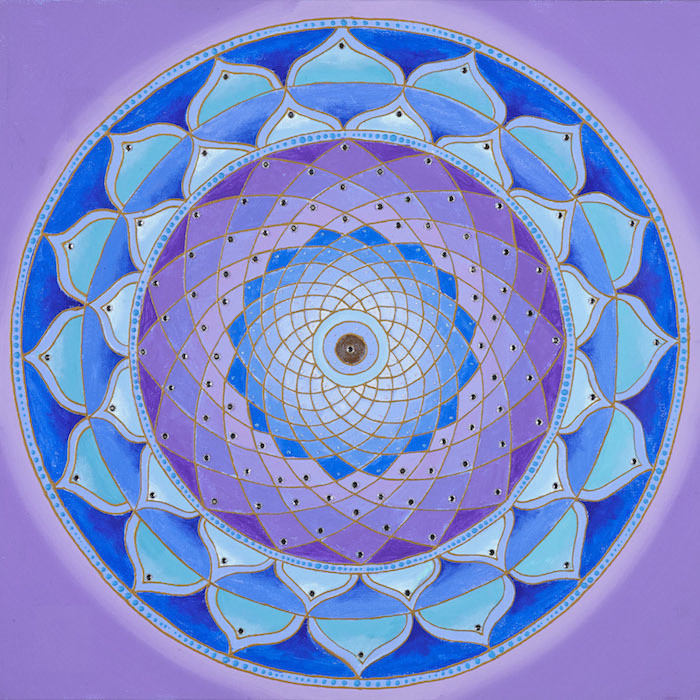 Purple Blue Chakra Wheel