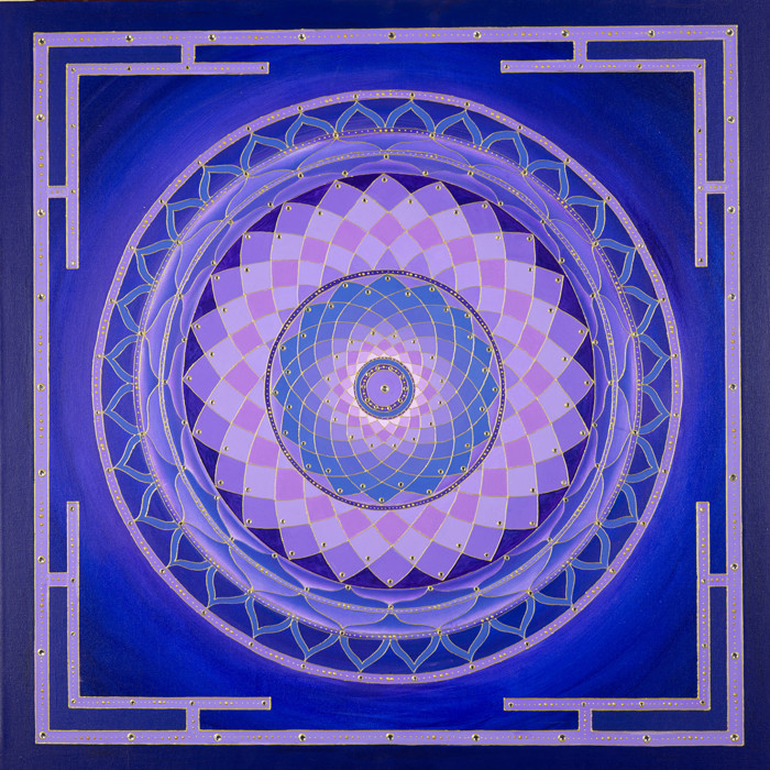 Purple Pin Line Mandala