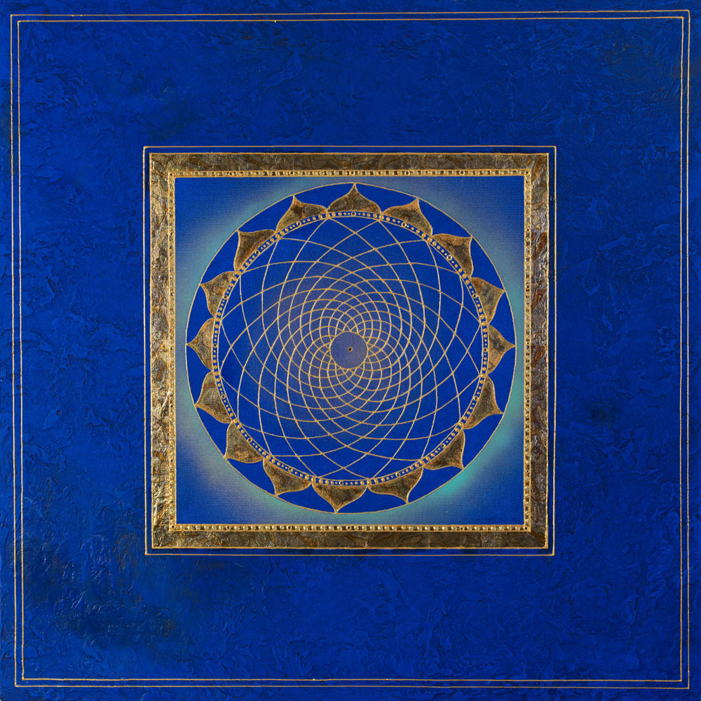 Simple Blue Meditation Mandala