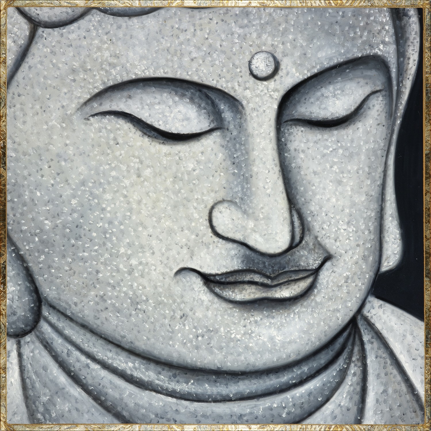 Stone Buddha Meditating