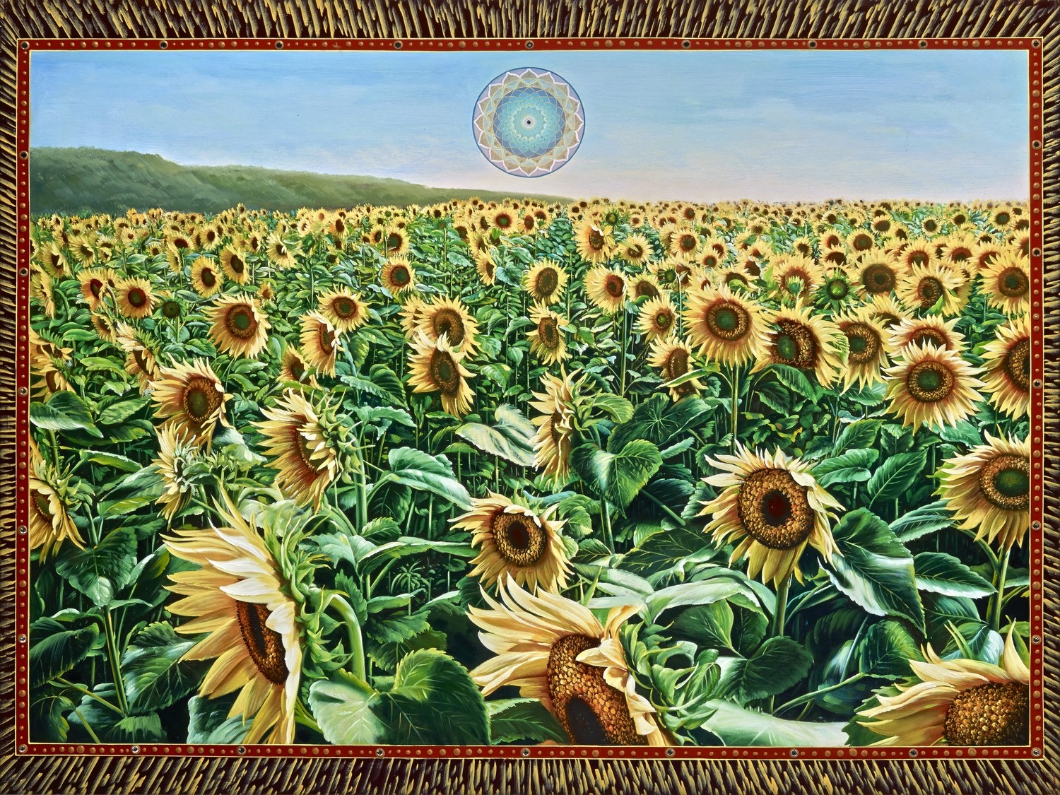 Sunflower Field with Mandalas