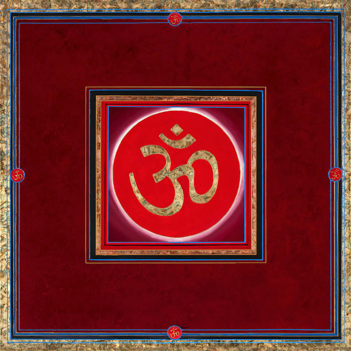 Maroon Om Mandala