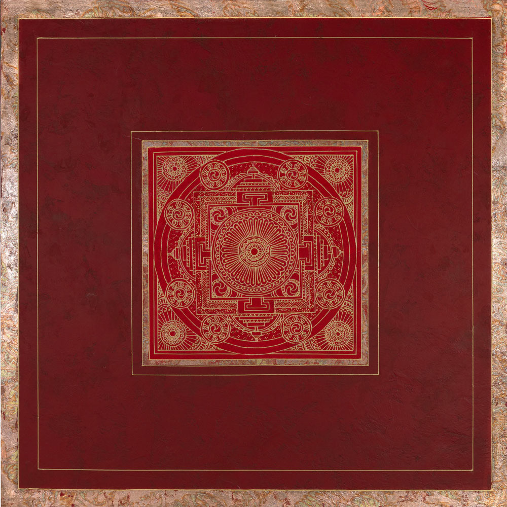 Simple Maroon Mandala