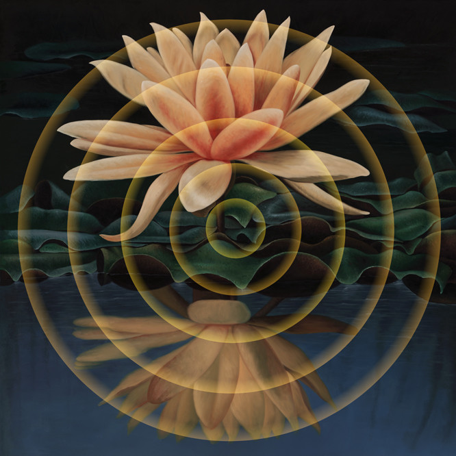 Orange Lotus with Circles