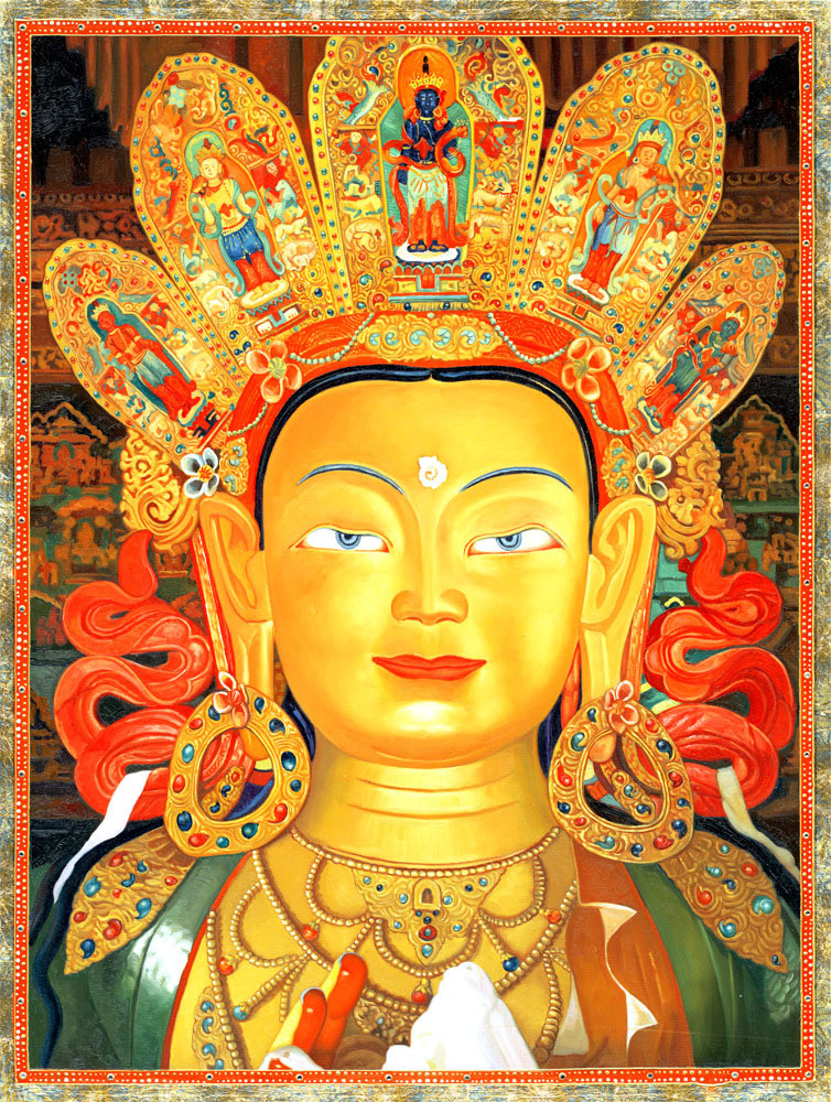 Yellow Buddha Face