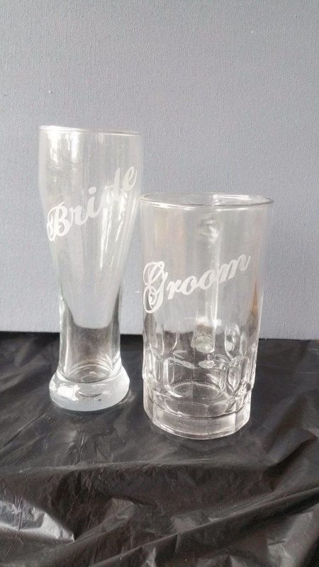 Bride & Groom Beer Mug Set