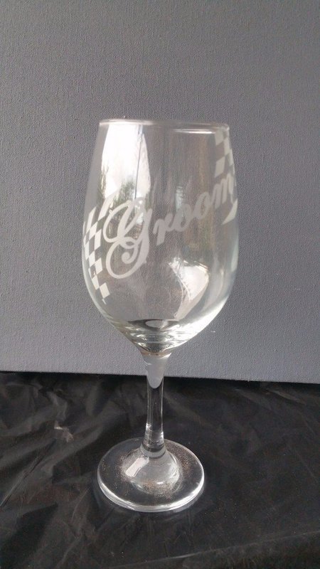 GROOM WATER GLASS