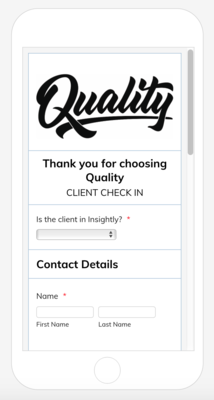 Digital Client Check In Form - Custom Built