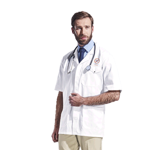 All-purpose short sleeve lab coat