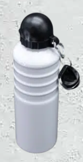 Hiking Water Bottle Aluminium White/Silver