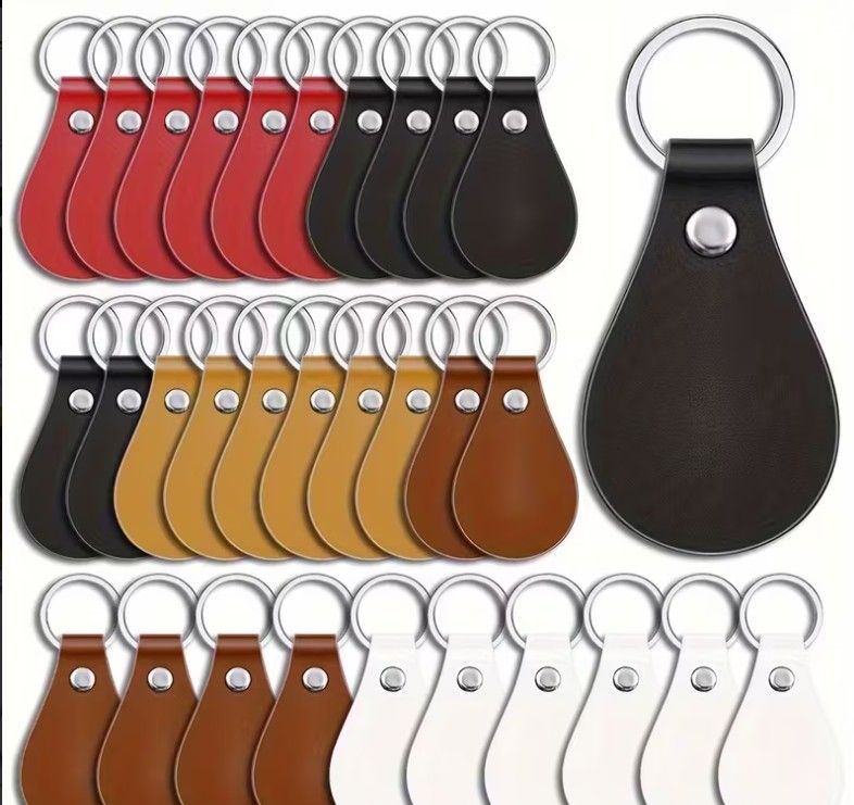 Kožni privjesak za ključeve – umjetna koža s laser-graviranjem