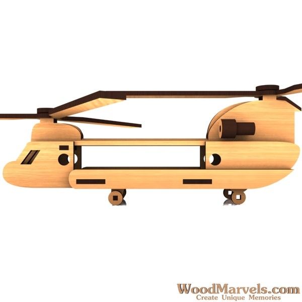 Drveni 3D model – CH-47 Chinook helikopter