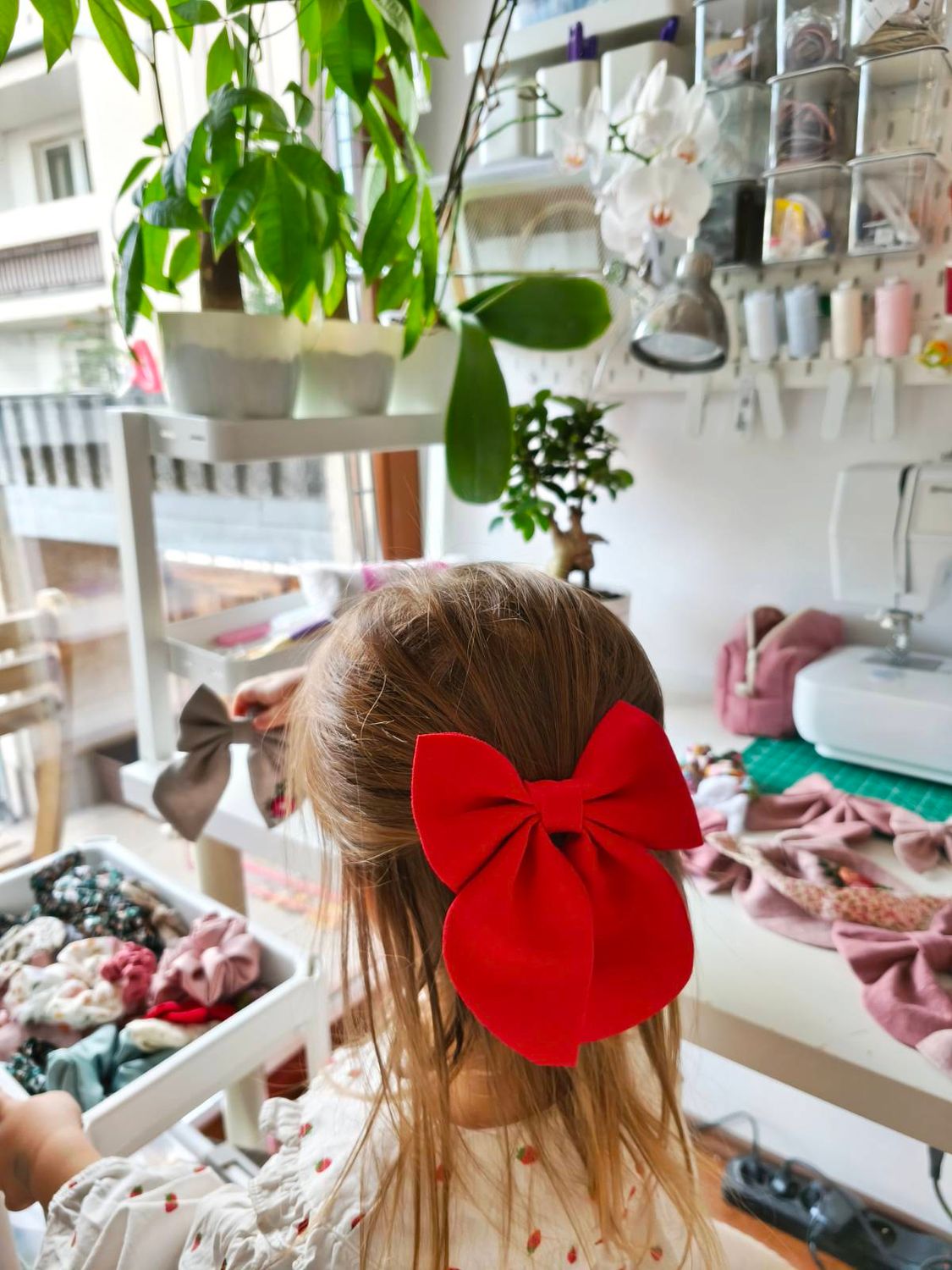 Kokarda "Aurelia" Red Linen