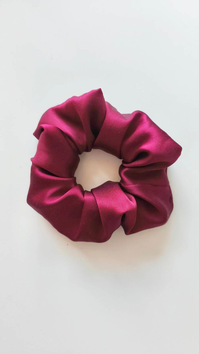 Maxi Scrunchie Jedwabna Burgund