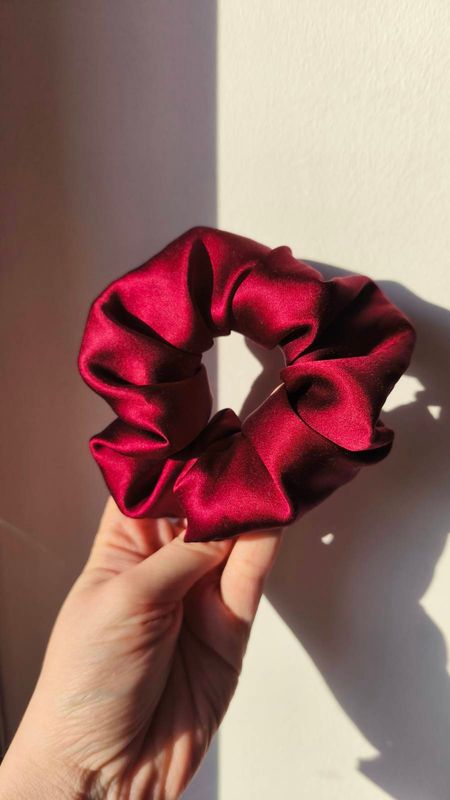 Maxi Scrunchie Jedwabna Burgund