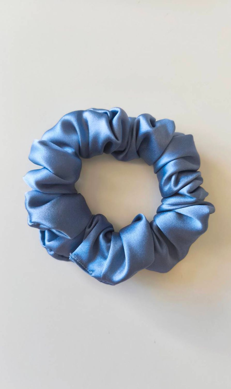 Mini scrunchies Jedwabna "Blue sky"