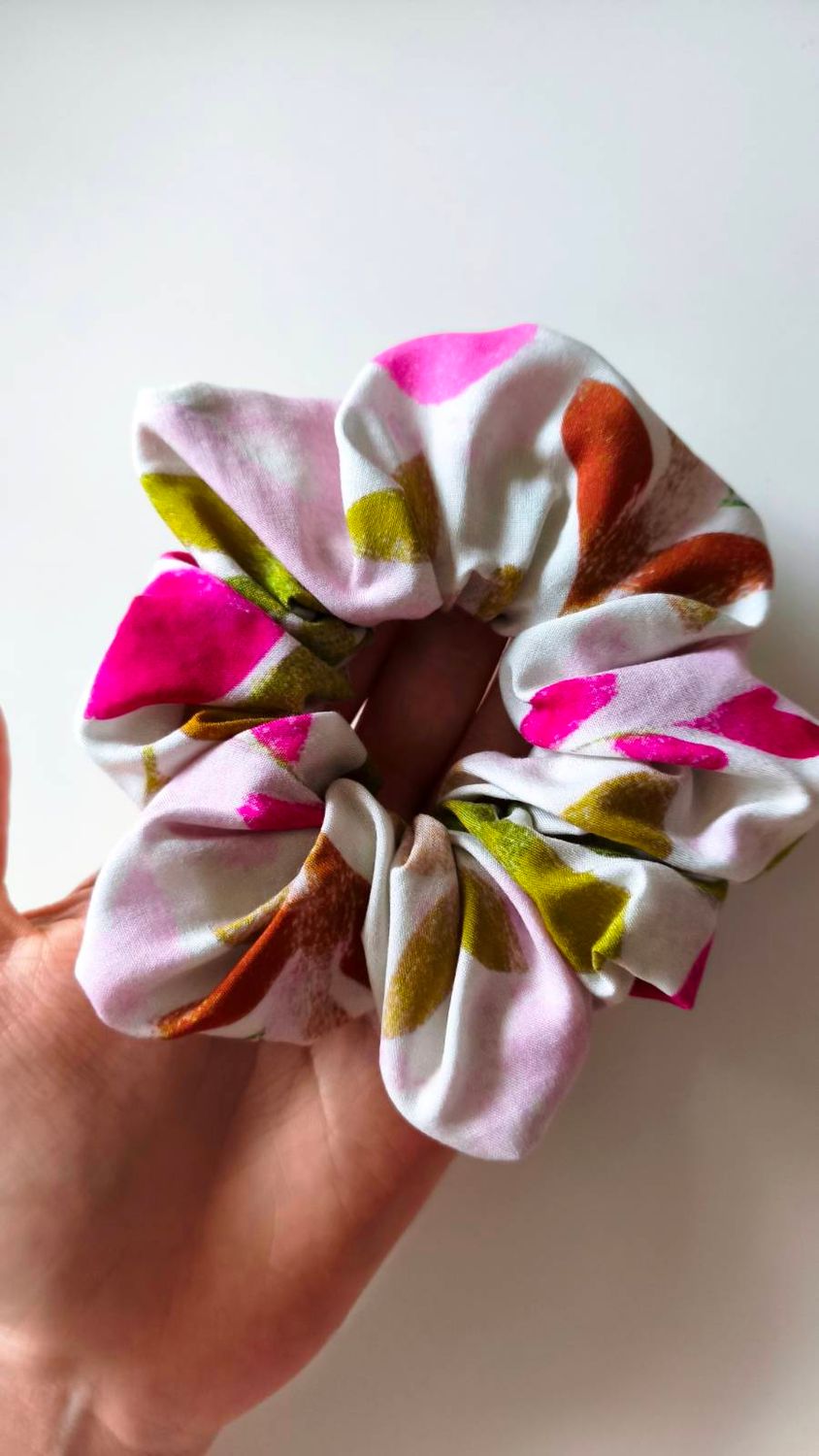 Maxi scrunchie "Pink Flower"