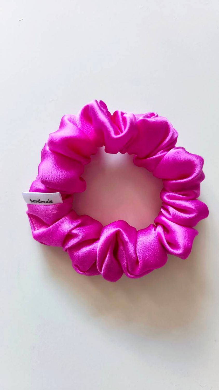 Mini Scrunchie Jedwabna "Pink"