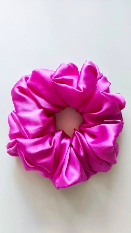 Mega scrunchie jedwabna "Pink"