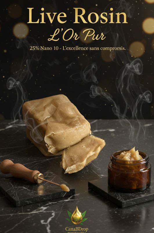 Live Rosin l'or pur (25% Nano10)