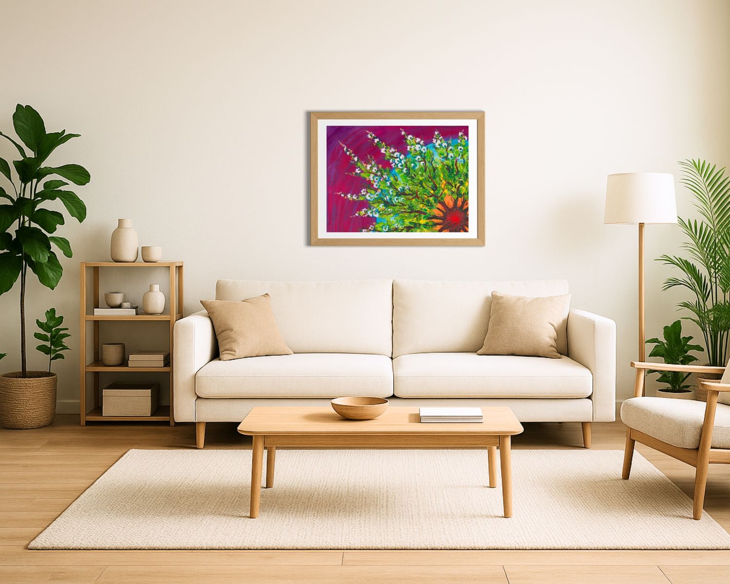 Plakat do samodzielnego wydruku – fragment obrazu - "Z Wnętrza" #1 (amarant/zieleń) Plakat do samodzielnego wydruku – fragment obrazu - "Z Wnętrza" #1 (amarant/zieleń)