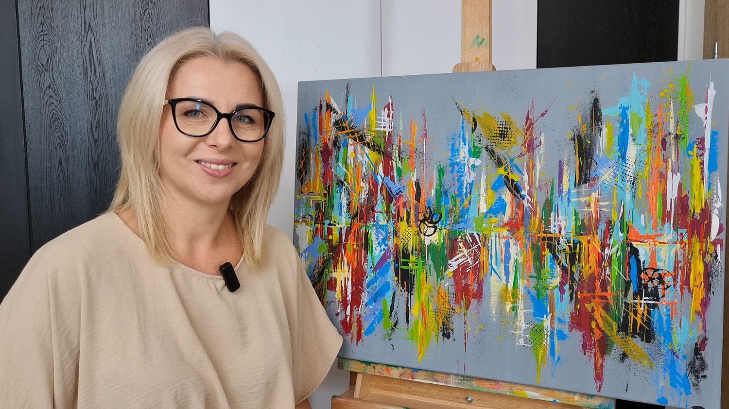 "Kolor w impulsie" strukturalny obraz 70x50