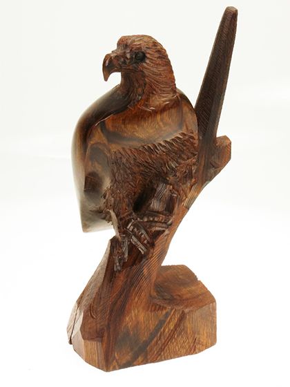 Handcrafted Desert Ironwood Eagle Statue