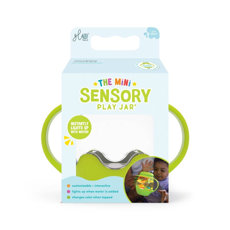 Glo Pals - Glo Pals Mini Sensory Jar and Silicone Fun Filler Bundle - Green